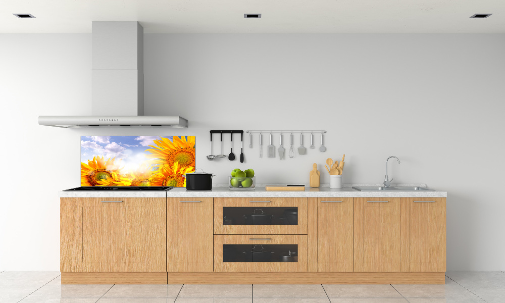 Cooker splashback Sunflowers