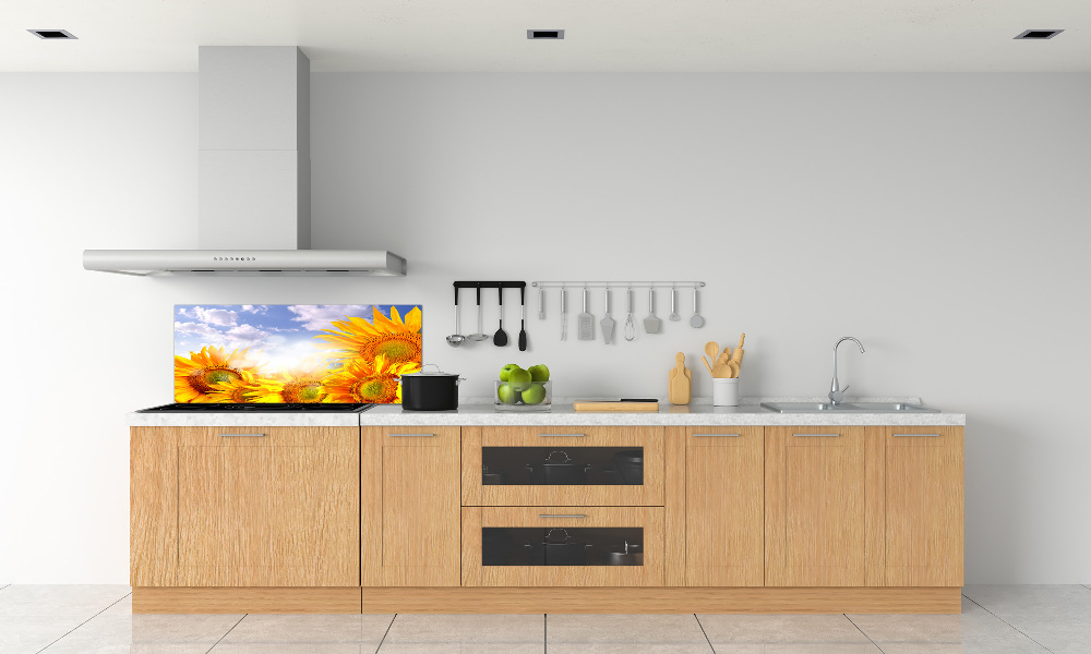 Cooker splashback Sunflowers