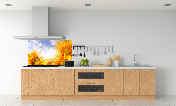 Cooker splashback Sunflowers