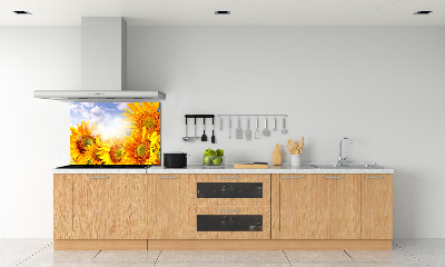 Cooker splashback Sunflowers