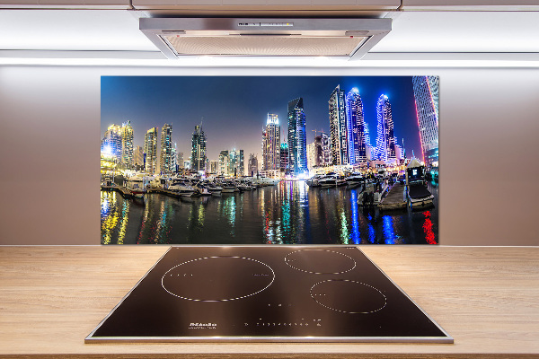 Cooker splashback Dubai at night