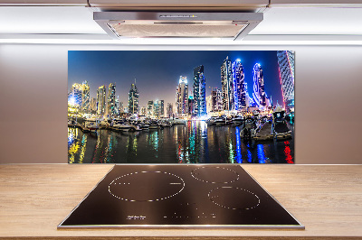 Cooker splashback Dubai at night