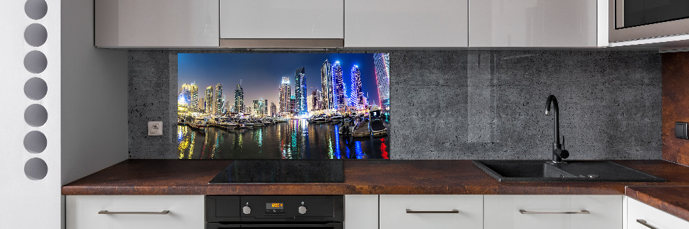 Cooker splashback Dubai at night