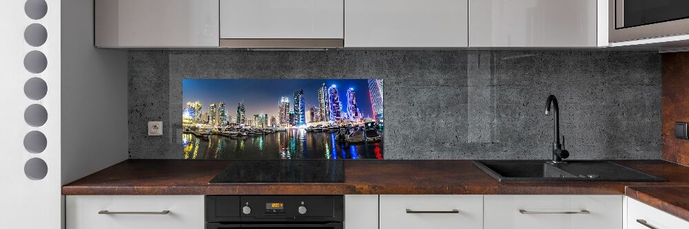 Cooker splashback Dubai at night