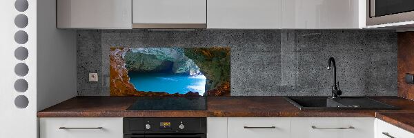 Cooker splashback Sea cave