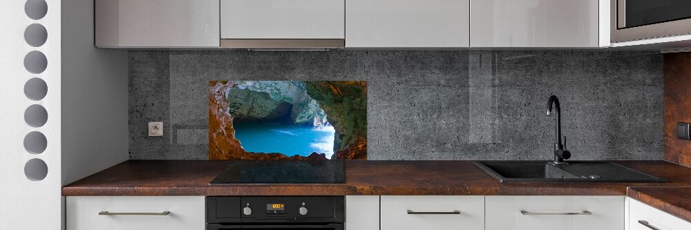 Cooker splashback Sea cave