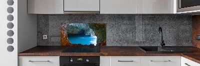 Cooker splashback Sea cave