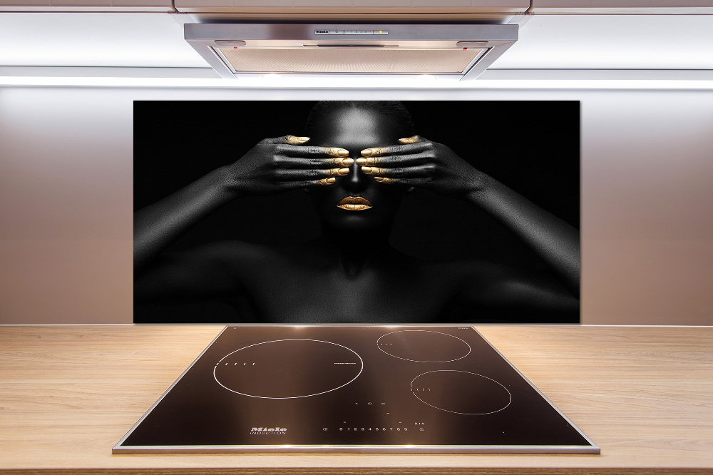 Kitchen splashback A woman in black