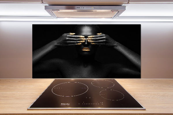 Kitchen splashback A woman in black