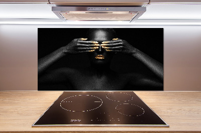 Kitchen splashback A woman in black