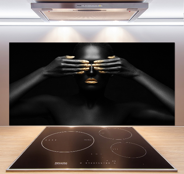 Kitchen splashback A woman in black