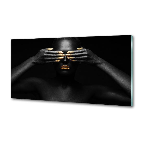 Kitchen splashback A woman in black