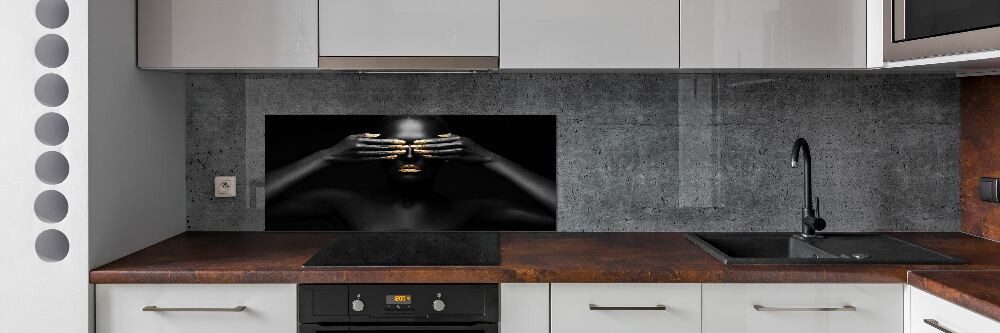 Kitchen splashback A woman in black