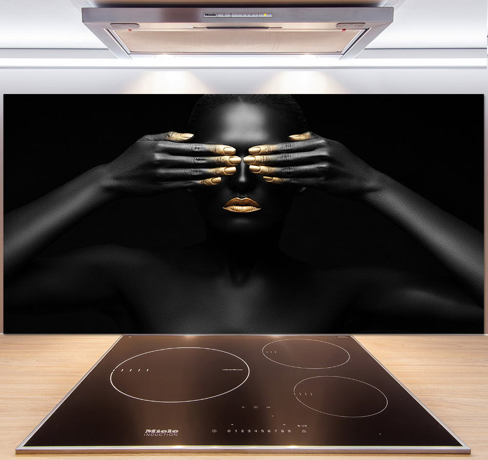 Kitchen splashback A woman in black