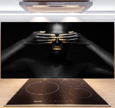 Kitchen splashback A woman in black