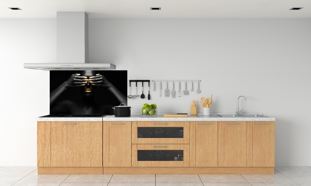 Kitchen splashback A woman in black