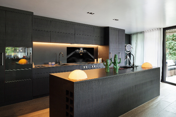 Kitchen splashback A woman in black