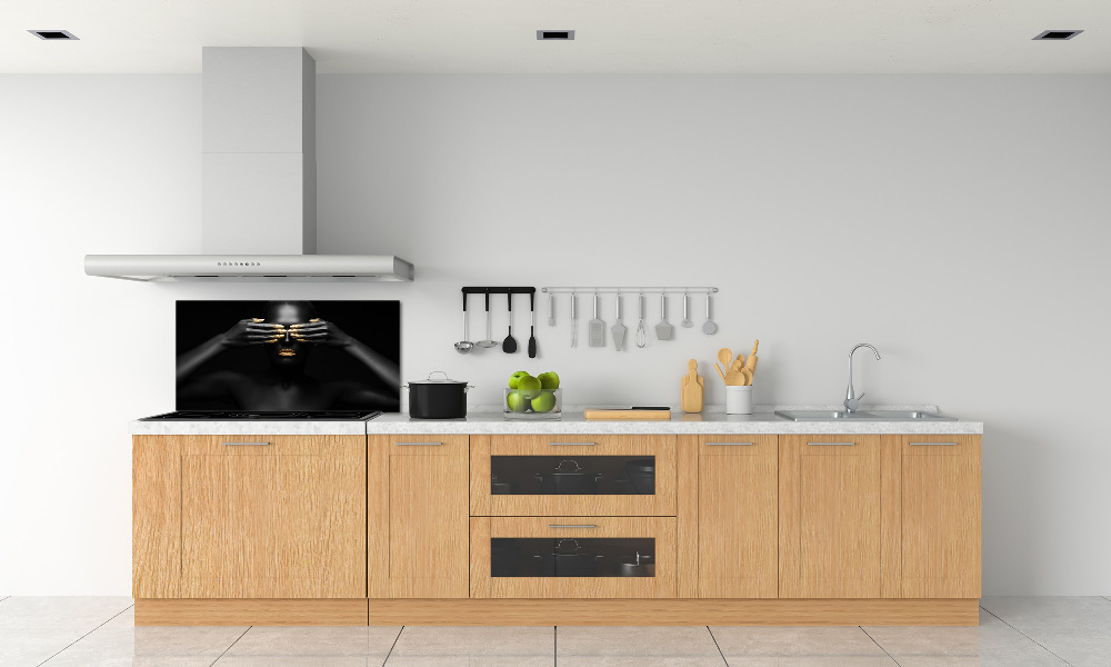 Kitchen splashback A woman in black