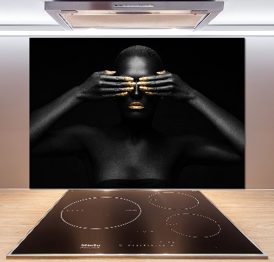 Kitchen splashback A woman in black