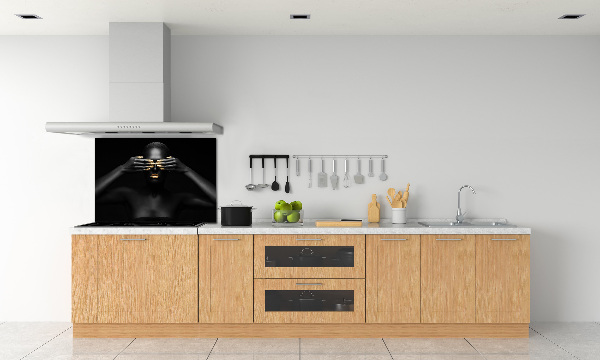 Kitchen splashback A woman in black