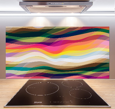 Kitchen wall panels Wave abstraction