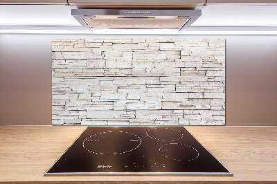 Cooker splashback White wall stone