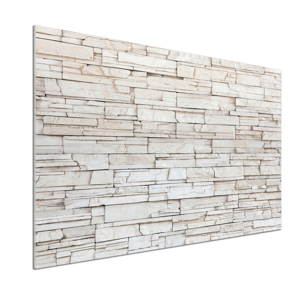 Cooker splashback White wall stone