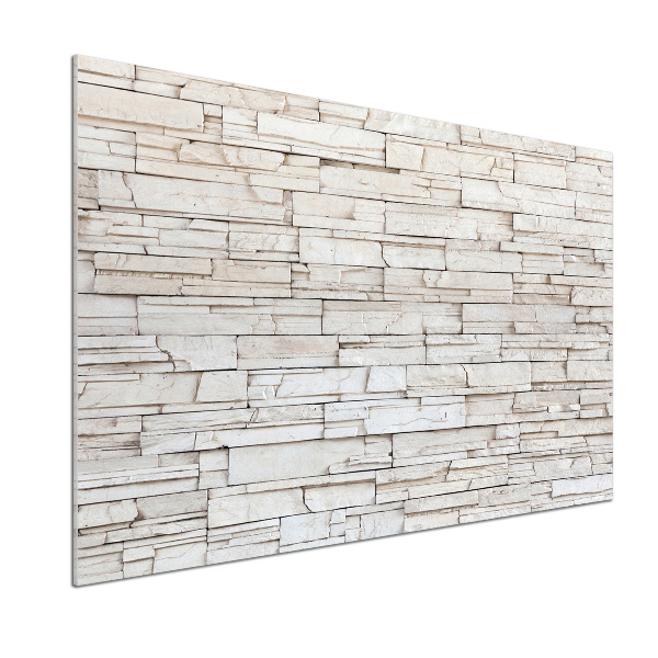 Cooker splashback White wall stone