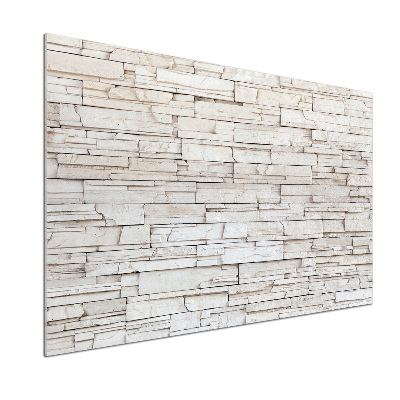 Cooker splashback White wall stone