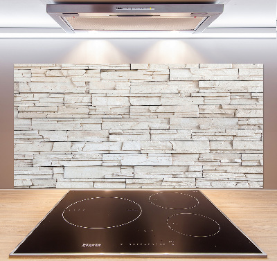 Cooker splashback White wall stone