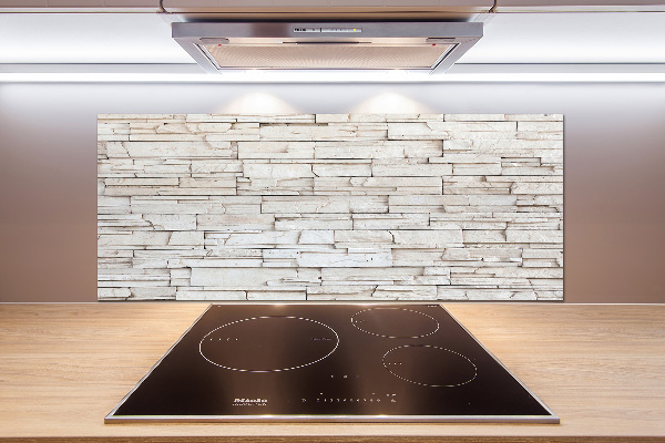 Cooker splashback White wall stone