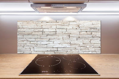 Cooker splashback White wall stone