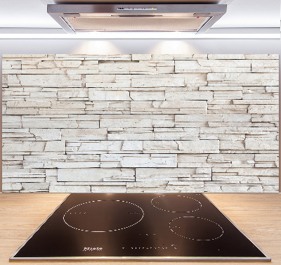 Cooker splashback White wall stone