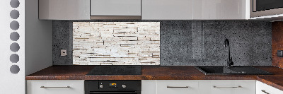 Cooker splashback White wall stone