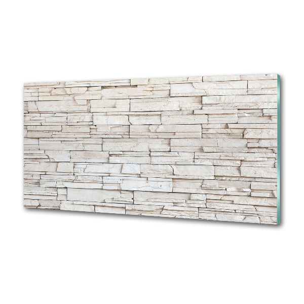 Cooker splashback White wall stone