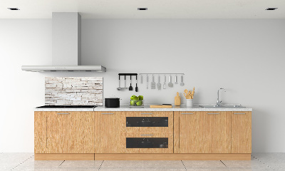 Cooker splashback White wall stone