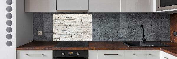 Cooker splashback White wall stone