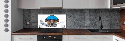 Cooker splashback Sick dog