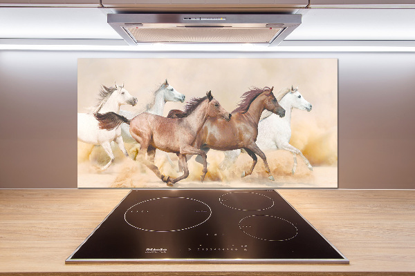 Cooker splashback Horses at gallop