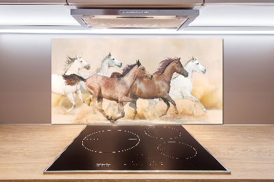 Cooker splashback Horses at gallop