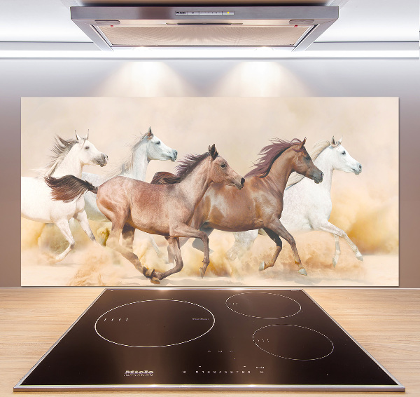 Cooker splashback Horses at gallop