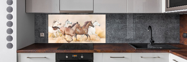 Cooker splashback Horses at gallop