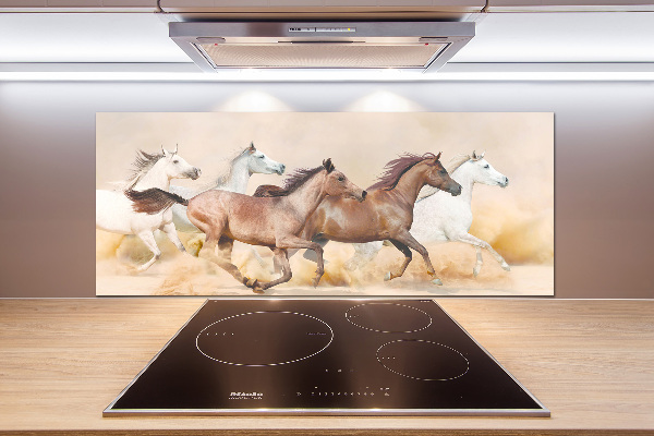 Cooker splashback Horses at gallop