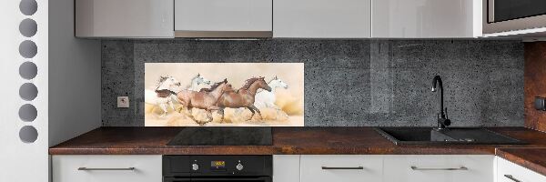 Cooker splashback Horses at gallop