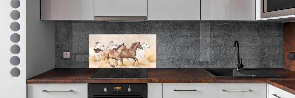 Cooker splashback Horses at gallop