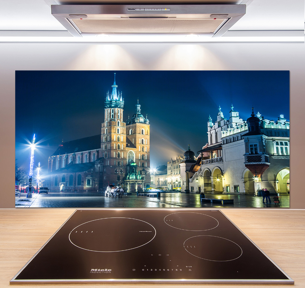 Cooker splashback Krakow at night