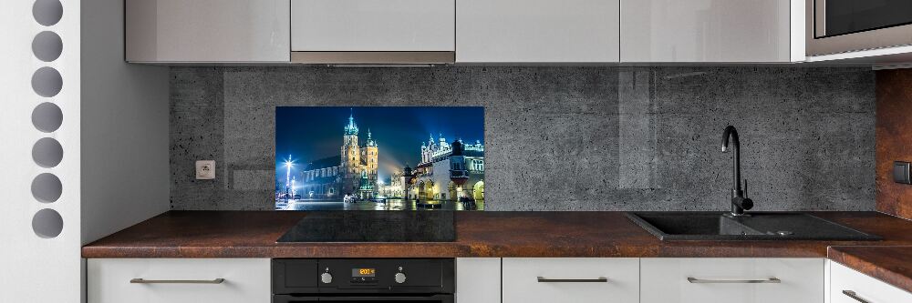 Cooker splashback Krakow at night