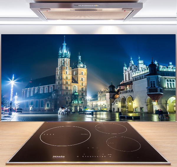 Cooker splashback Krakow at night