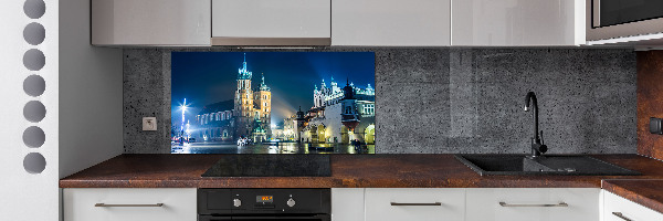 Cooker splashback Krakow at night