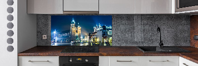 Cooker splashback Krakow at night